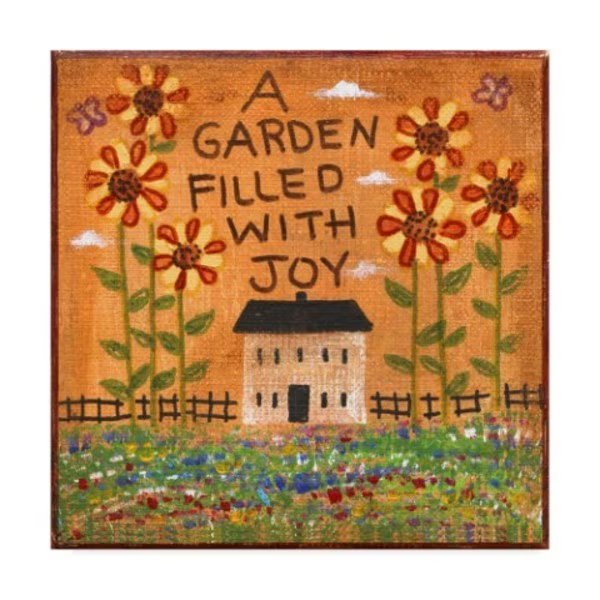 Cheryl Bartley 'A Garden Filled With Joy' Canvas Art, 35x35, Trademark Fine Art, Mfr#: ALI41070-C3535GG